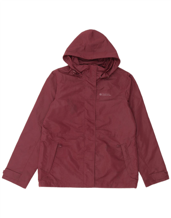 Mountain Warehouse Veste de pluie à capuche pour femme UK 12 Medium Bordeaux