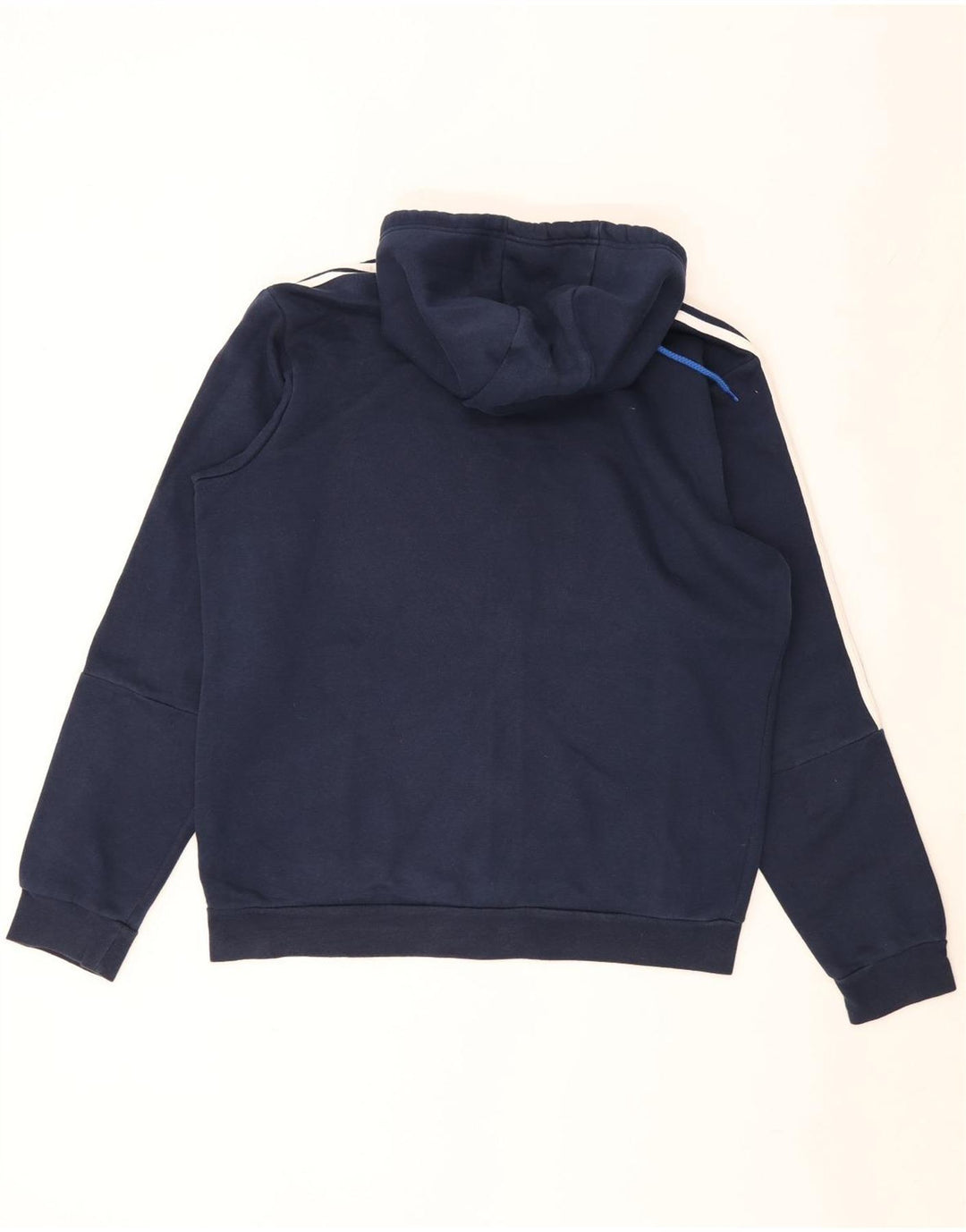 Adidas Pull à capuche zippé pour homme, grand bleu marine