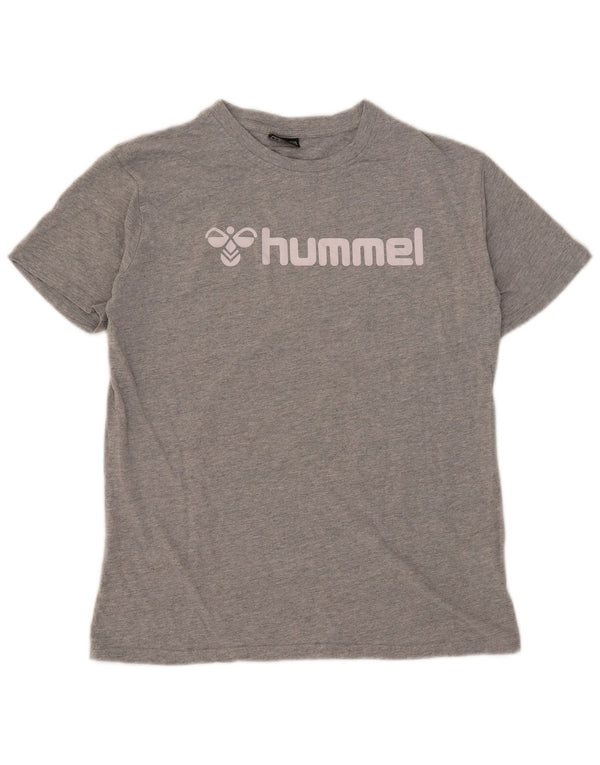Hummel T-Shirt Graphique Homme Gris Moyen Moucheté Coton