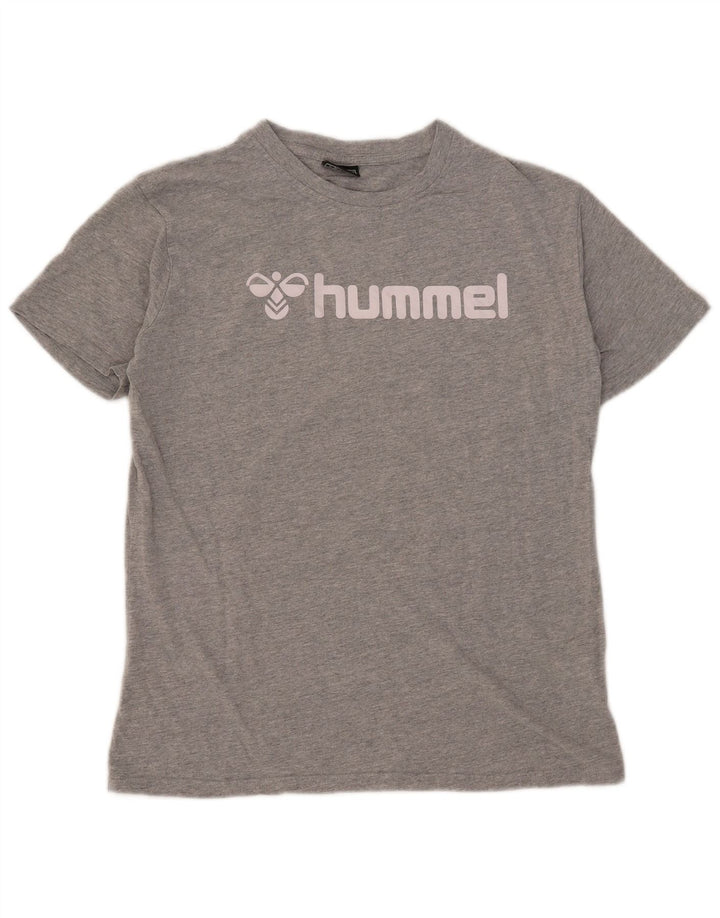 Hummel T-Shirt Graphique Homme Gris Moyen Moucheté Coton