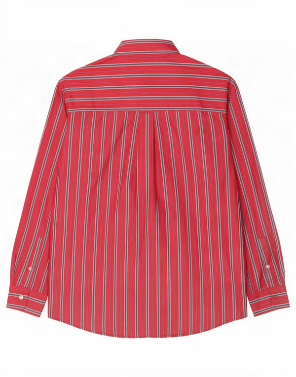 Chaps Chemise Homme Easy Care Large Rouge Rayé Coton