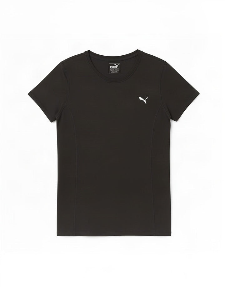 Puma T-Shirt Femme Top UK 10 Petit Noir Polyester