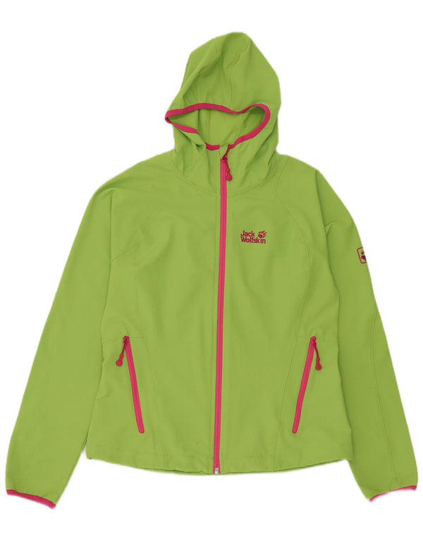 Jack Wolfskin Veste de survêtement à capuche pour femme UK 12/14 Vert moyen