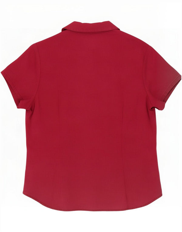 Eddie Bauer Chemise à manches courtes pour femme UK 14 Lin rose moyen