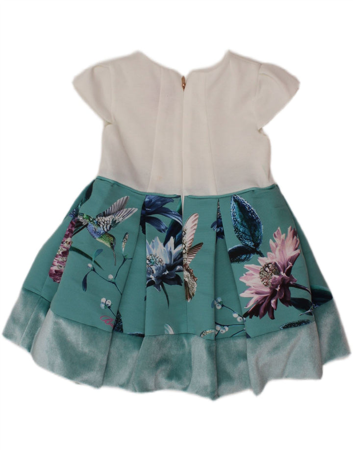 TED BAKER Robe trapèze pour bébé fille 9-12 mois Blanc Floral Polyester