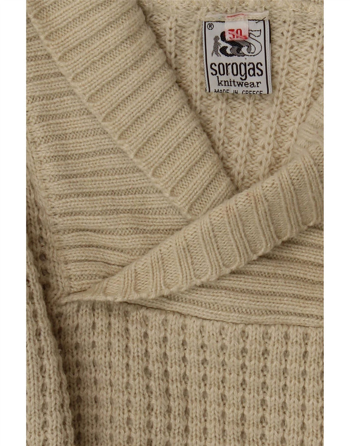 Sorogas Pull col châle pour homme IT 50 Large Beige