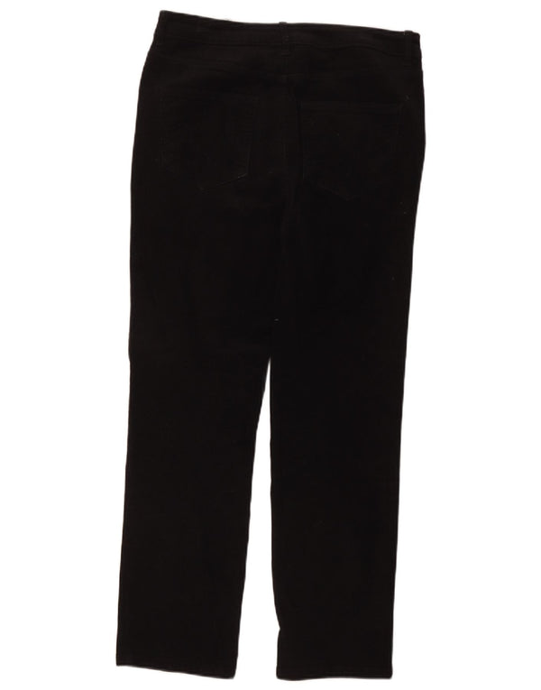 Marks & Spencer Pantalon en velours côtelé pour femme UK 12 Medium W32 L27 Noir