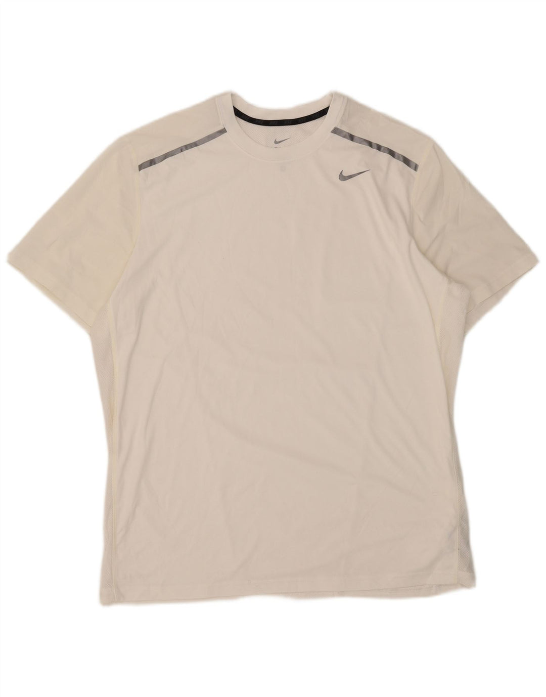 Nike Hommes Dri Fit T-Shirt Haut XL Blanc Polyester