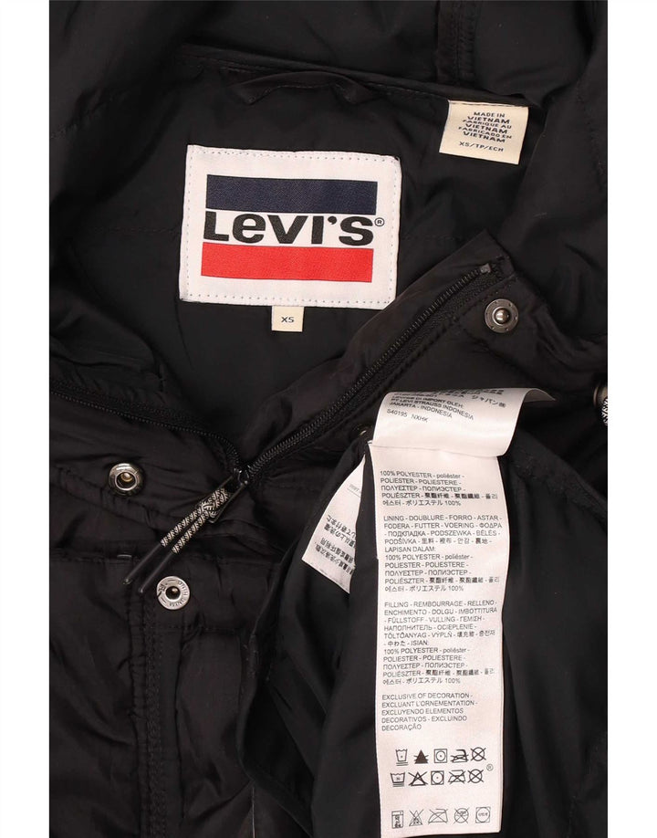 Levi's Veste matelassée à capuche pour femme UK 6 XS Noir Polyester