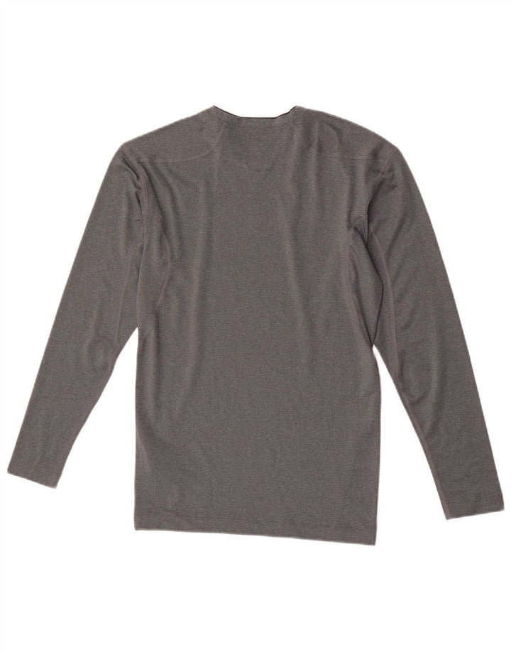 Nike Haut de Compression à Manches Longues pour Homme Gris Moyen Moucheté Polyester