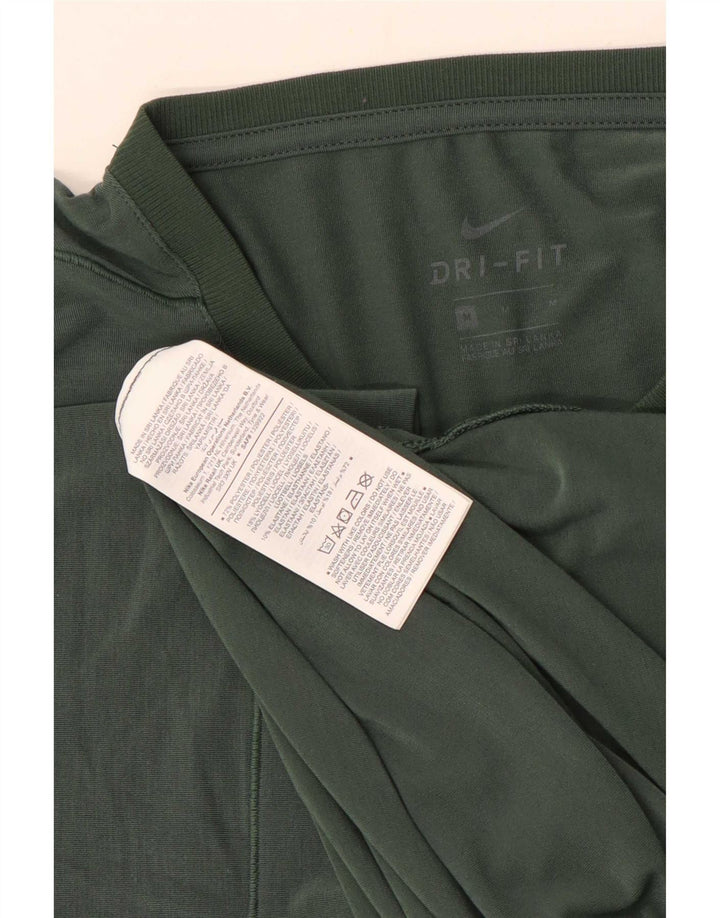 Nike Homme Dri Fit T-Shirt Haut Vert Moyen Polyester