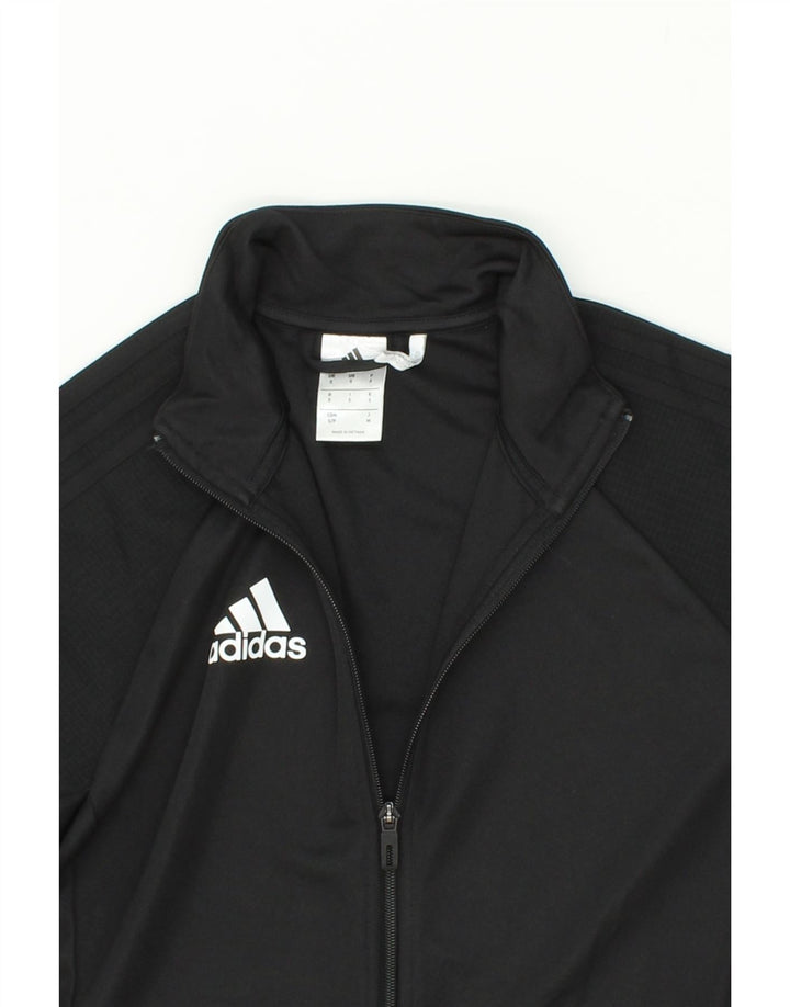 ADIDAS Mens Climalite Tracksuit Top Jacket Small Black Polyester Vintage Adidas and Second-Hand Adidas from Messina Hembry 