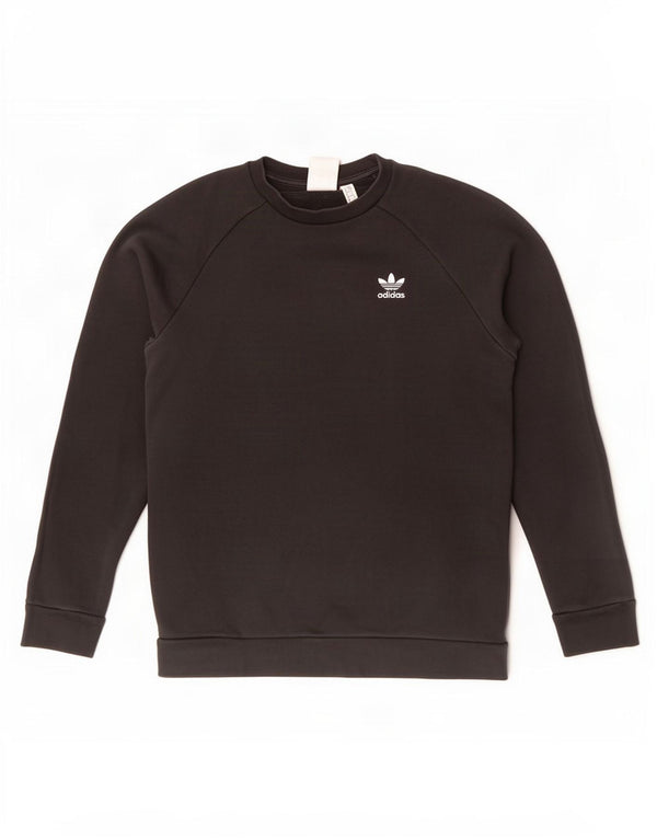 Adidas Sweat-shirt pour homme en coton noir Taille S