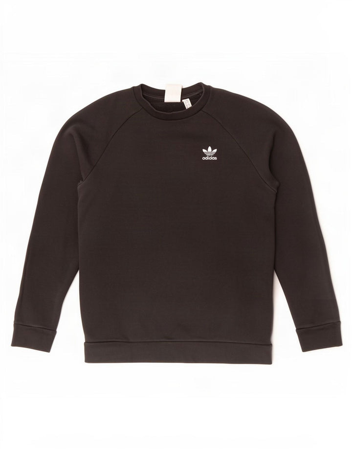 Adidas Sweat-shirt pour homme en coton noir Taille S