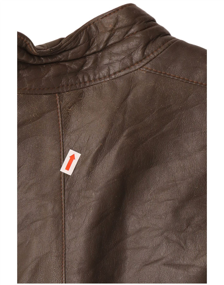 Veste en cuir militaire vintage pour hommes IT 56 3XL Cuir gris