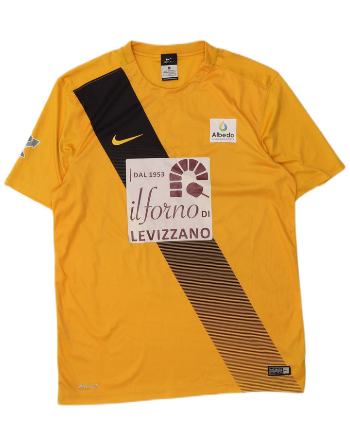 Nike Hommes Dri Fit Graphic T-Shirt Haut Jaune Moyen Colorblock Polyester