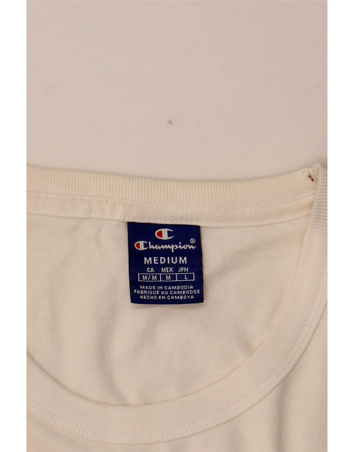 Champion T-Shirt Graphique Homme Blanc Moyen Colourblock