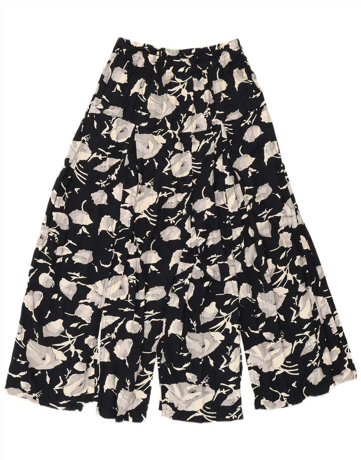 MISS JOY Jupe trapèze taille haute pour femme IT 38 XS W26 Viscose florale noire