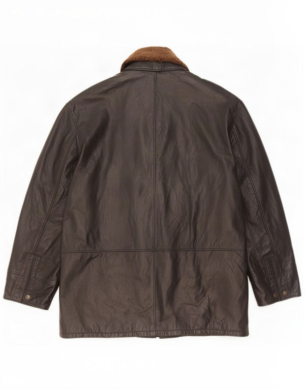 Suprema Veste en cuir pour homme IT 58 4XL Noir