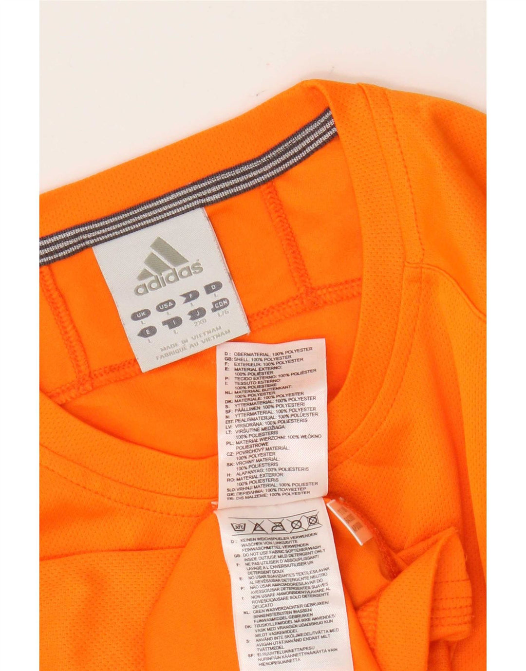 Adidas Hommes Climalite T-Shirt Haut Large Orange Polyester