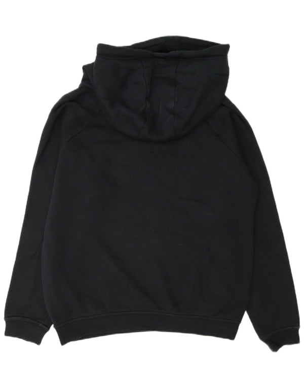 Nike Pull à capuche surdimensionné graphique pour femme UK 14 en coton noir moyen
