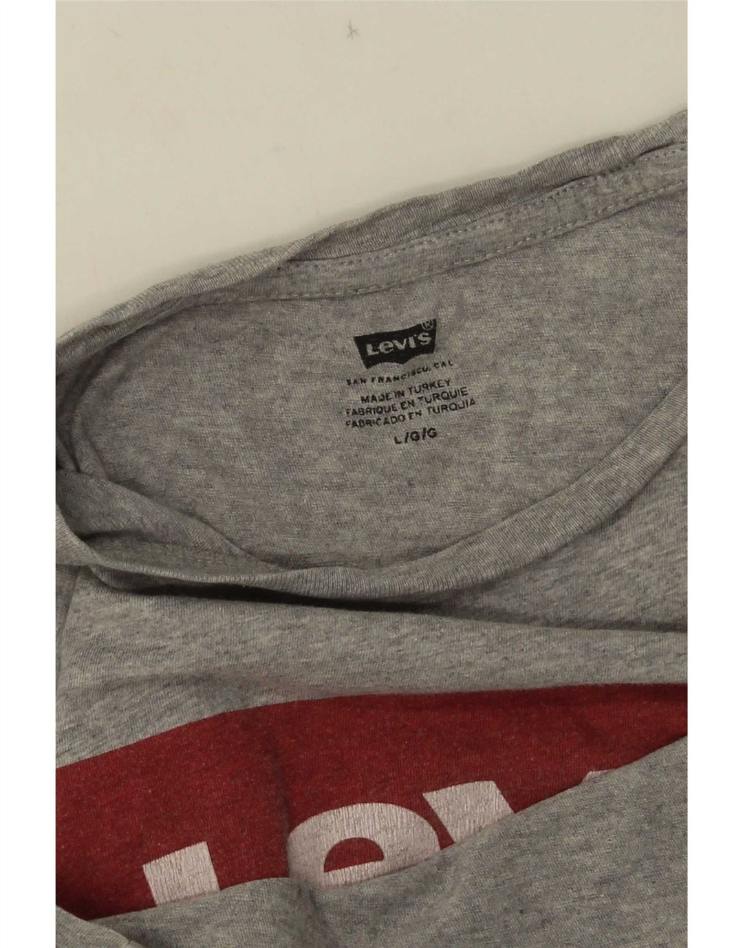Levi's T-Shirt Graphique Femme UK 16 Large Gris
