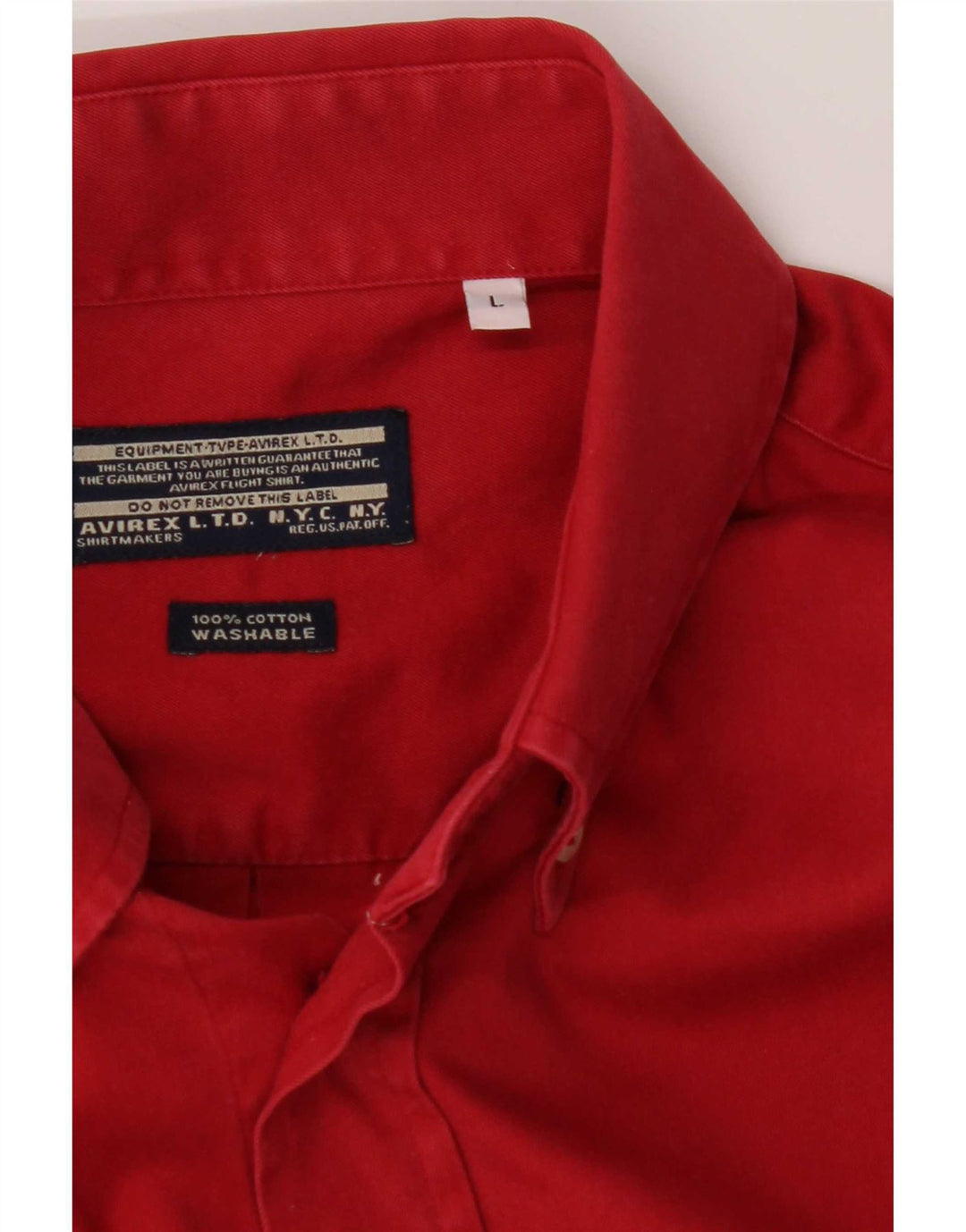 Avirex Chemise Homme Grand Rouge Coton