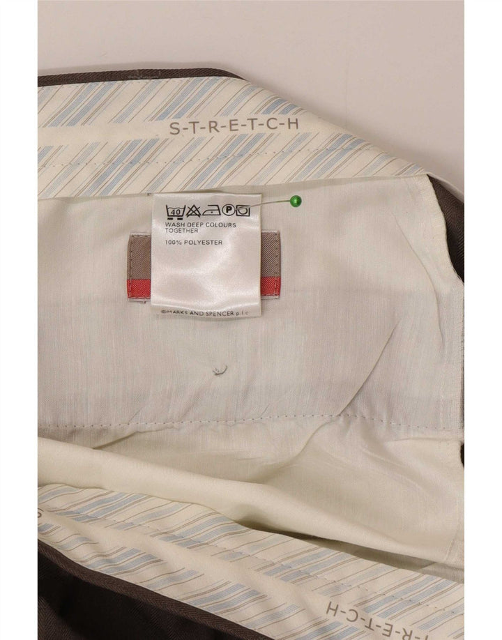 Marks & Spencer Pantalon de costume pour homme W36 L31 Gris Polyester