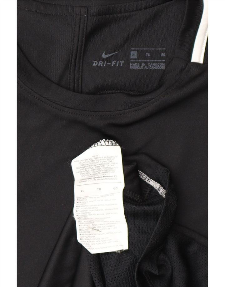 Nike Hommes Dri Fit T-Shirt Haut XL Noir Polyester