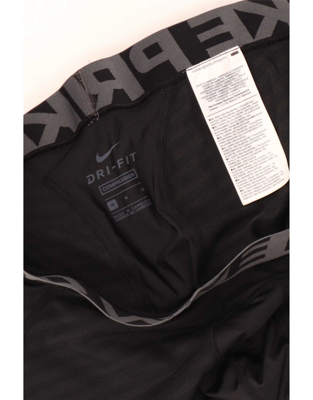 Nike Legging Dri Fit Graphic pour homme en polyester rayé noir moyen