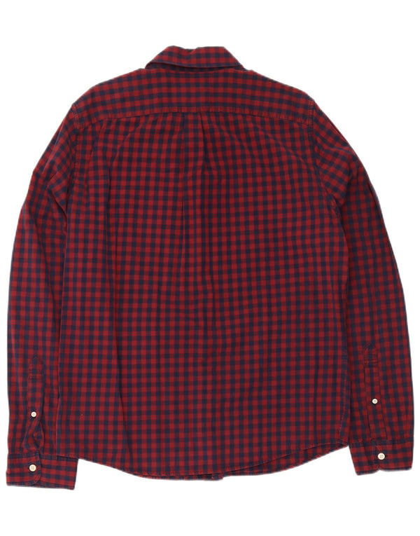 Abercrombie & Fitch Chemise en flanelle pour homme 2XL en coton vichy rouge