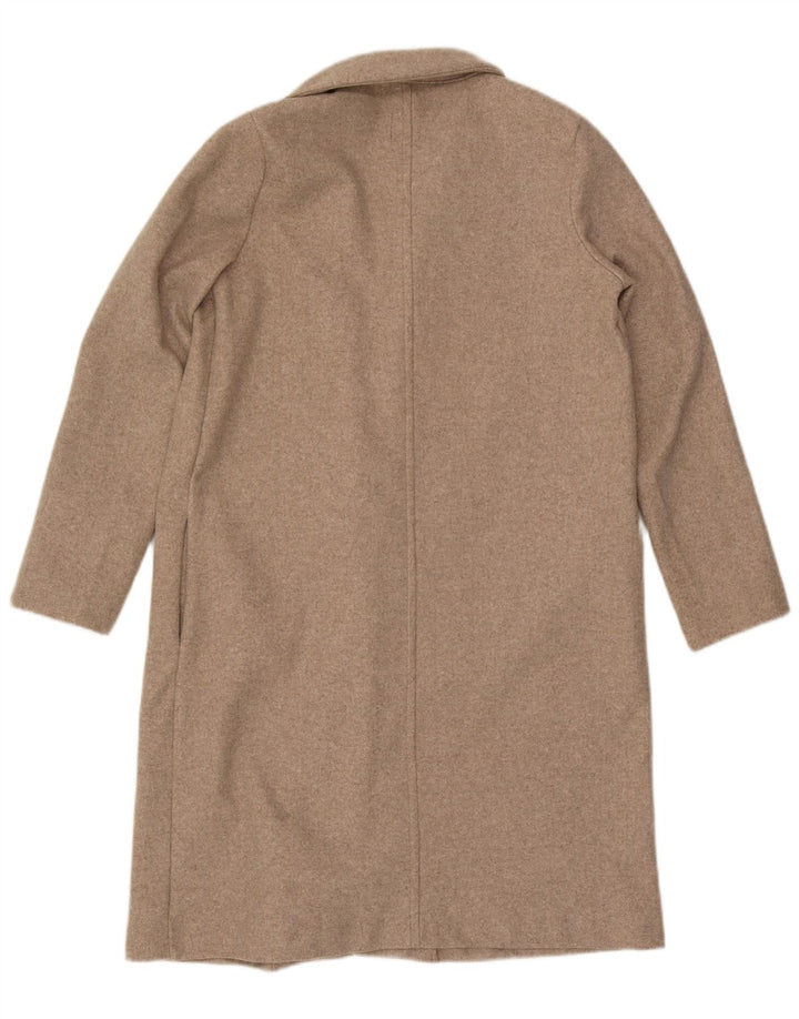 Zara Femme Manteau Ouvert UK 14 Polyester Beige Moyen