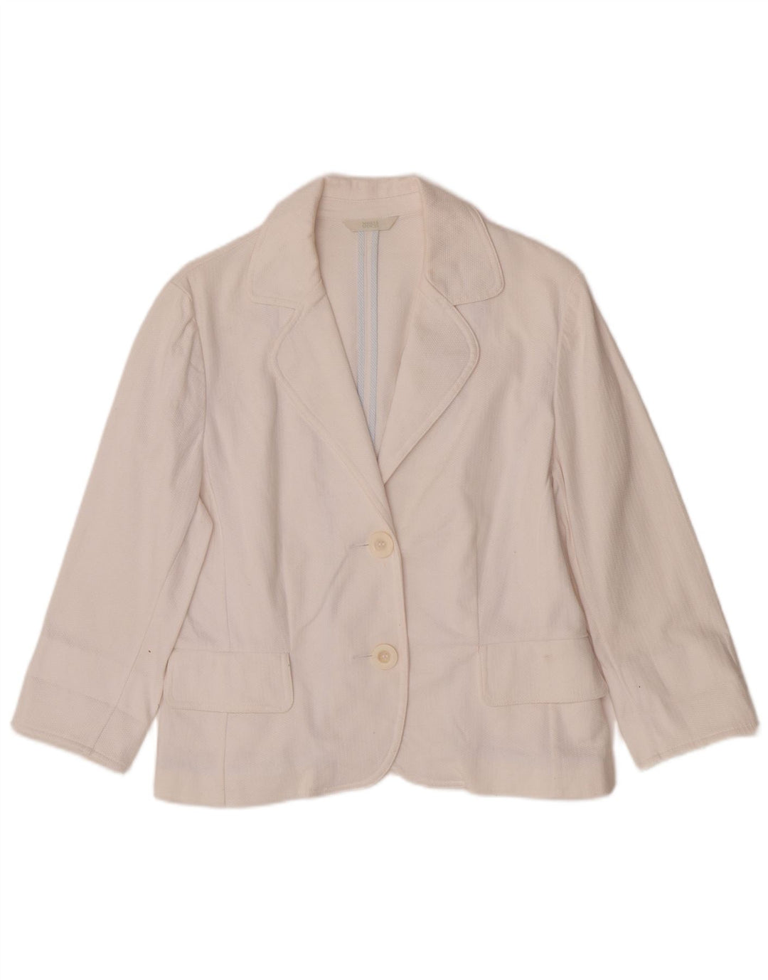 Marks & Spencer Veste blazer à manches 3/4 et 2 boutons pour femme UK 14 Blanc moyen