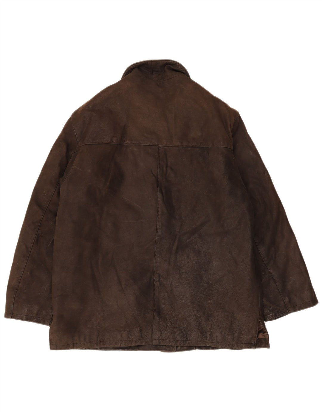 Veste en cuir femme VINTAGE EU 44 XL Cuir marron
