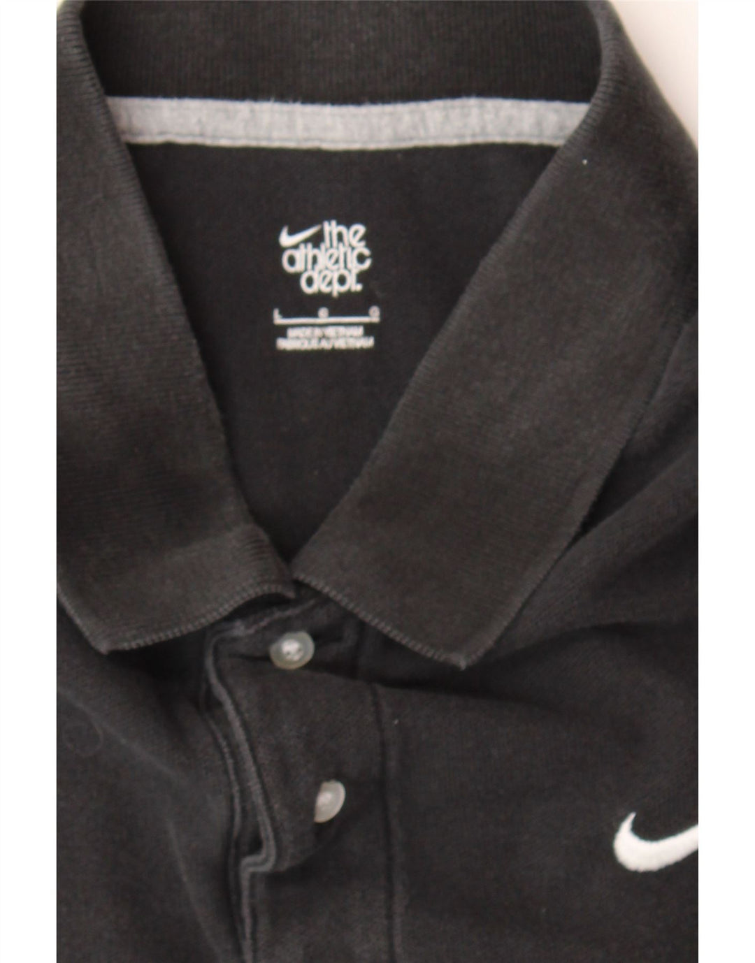 NIKE Mens Polo Shirt Large Black Cotton Vintage Nike and Second-Hand Nike from Messina Hembry 