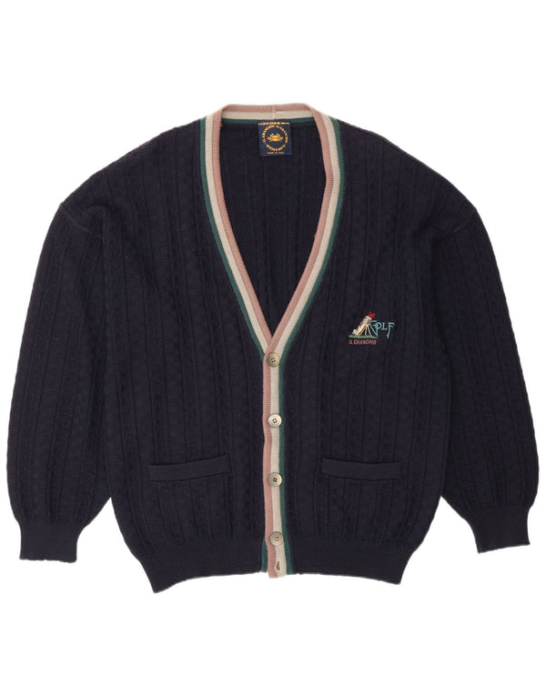 Il Granchio Cardigan Homme Pull Large Bleu Marine