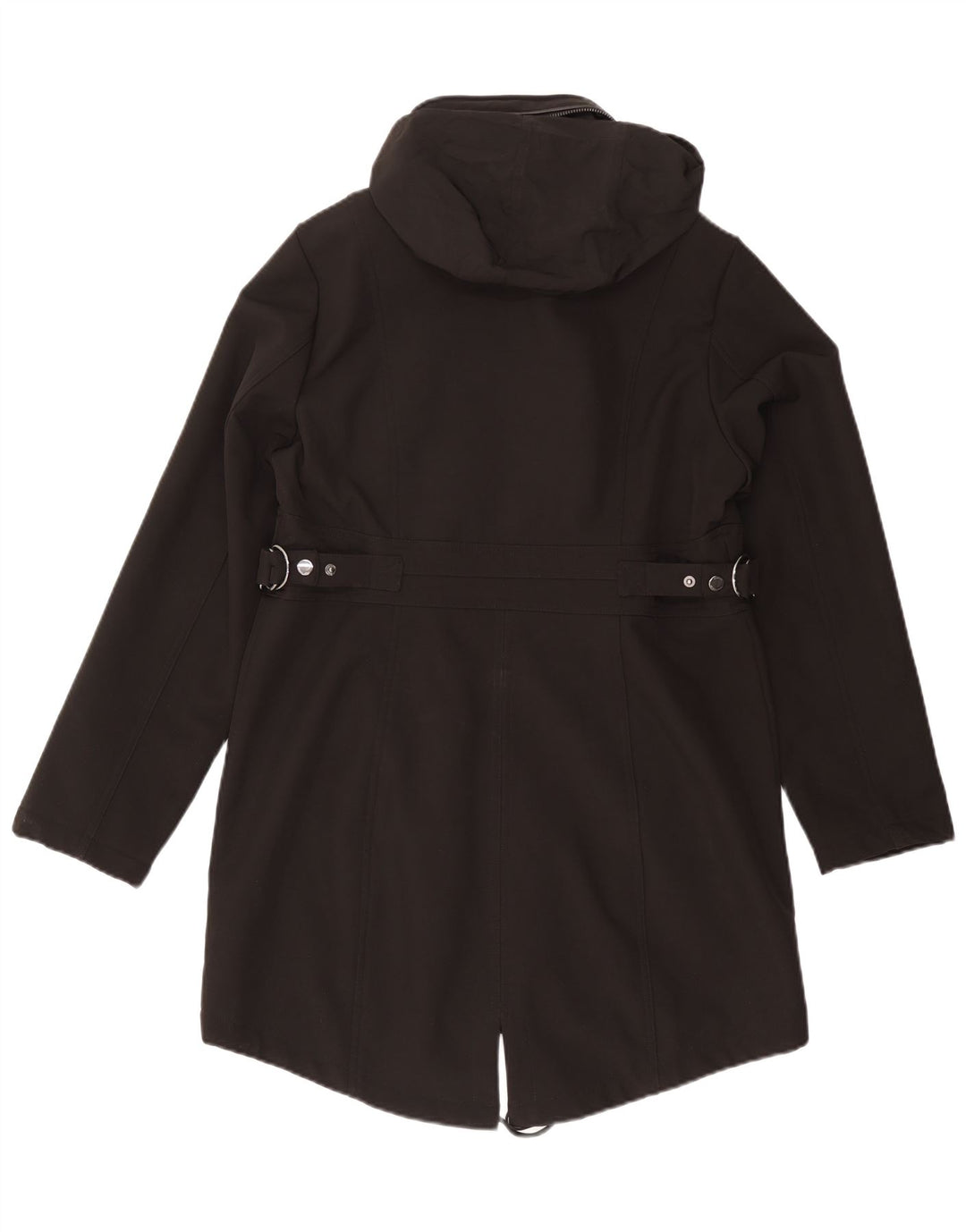MICHAEL KORS Veste Parka à capuche pour femme UK 16 Large Noir Polyester