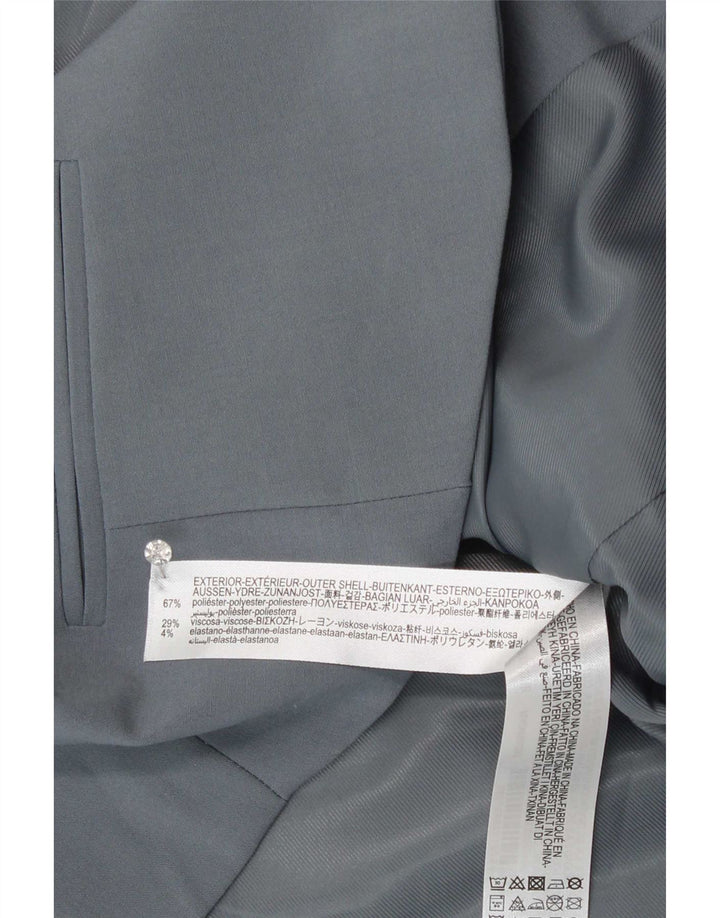 Gilet Femme Zara UK 42 Gris Moyen Polyester