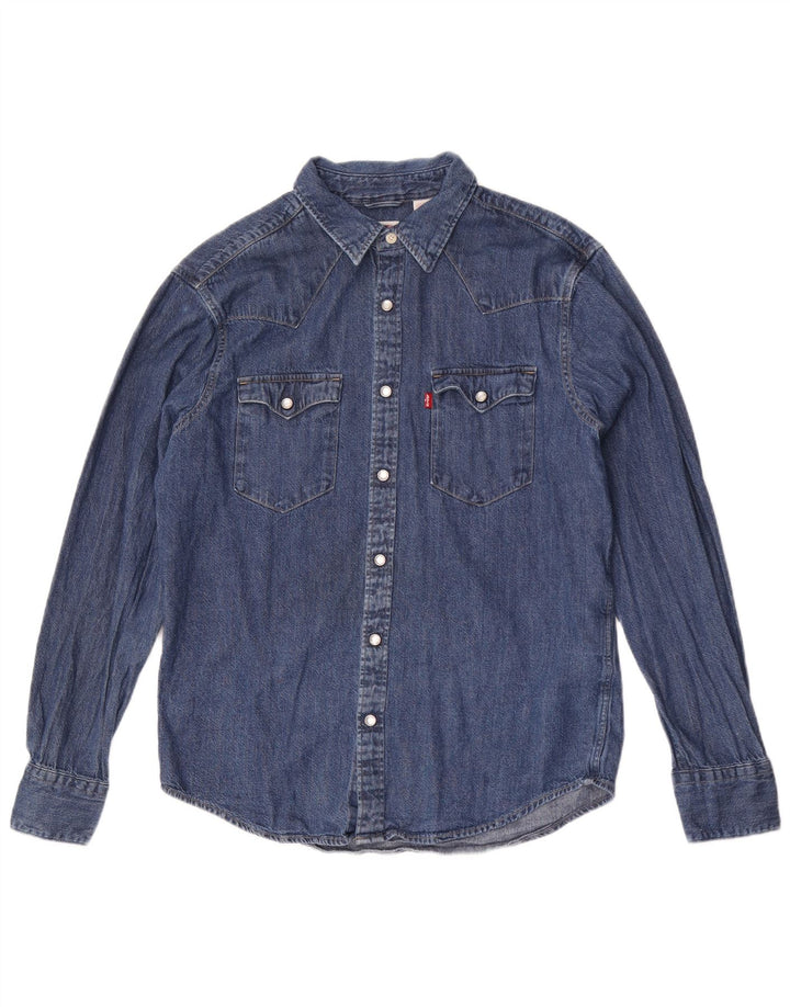 Levi's Chemise en Jean Standard Homme Bleu Moyen Coton