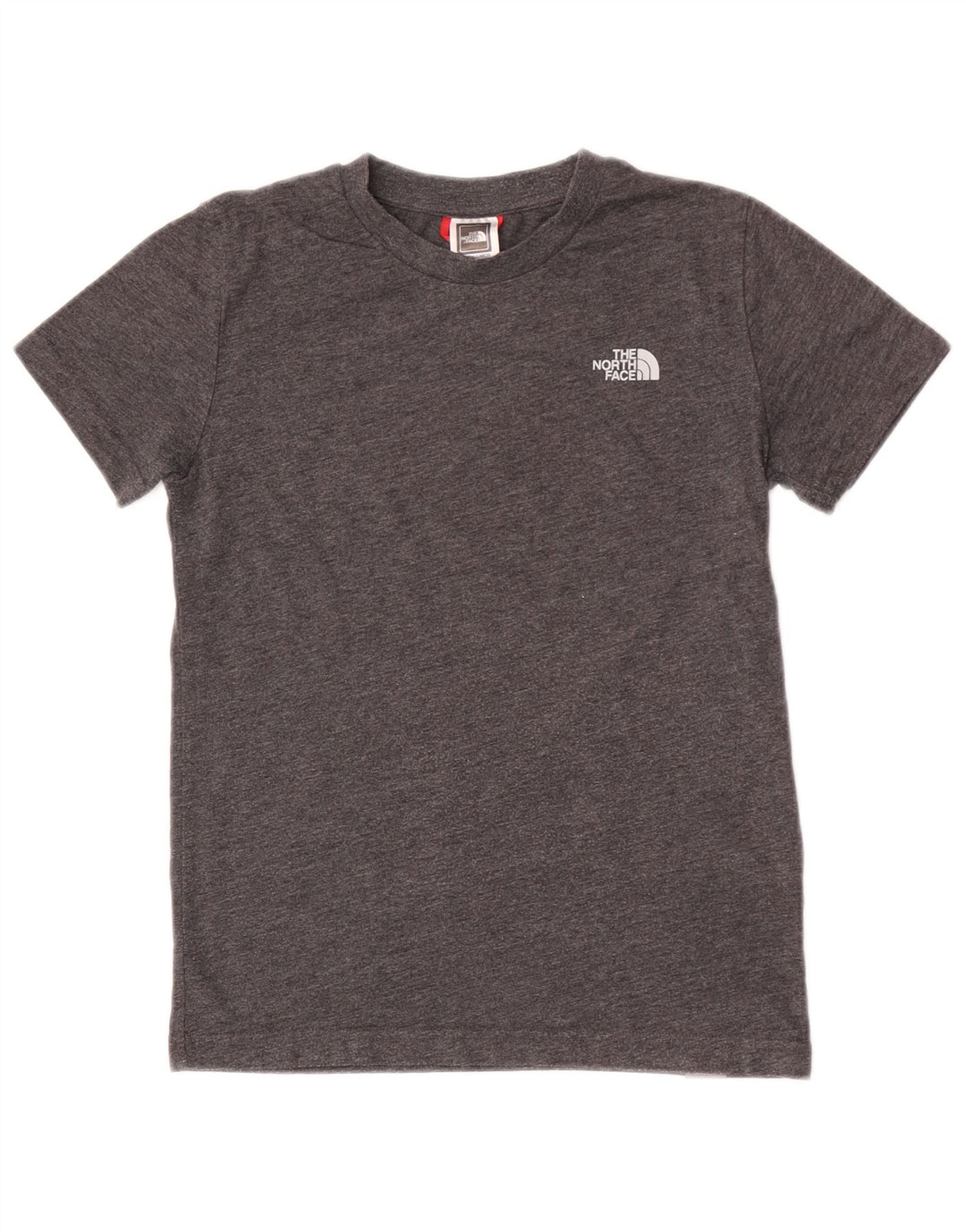 The North Face T-Shirt Top Garçon 9-10 ans Gris Moyen Coton