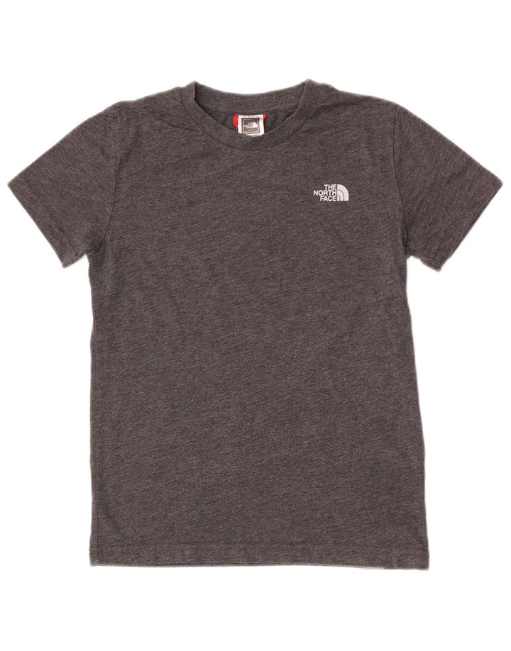 The North Face T-Shirt Top Garçon 9-10 ans Gris Moyen Coton