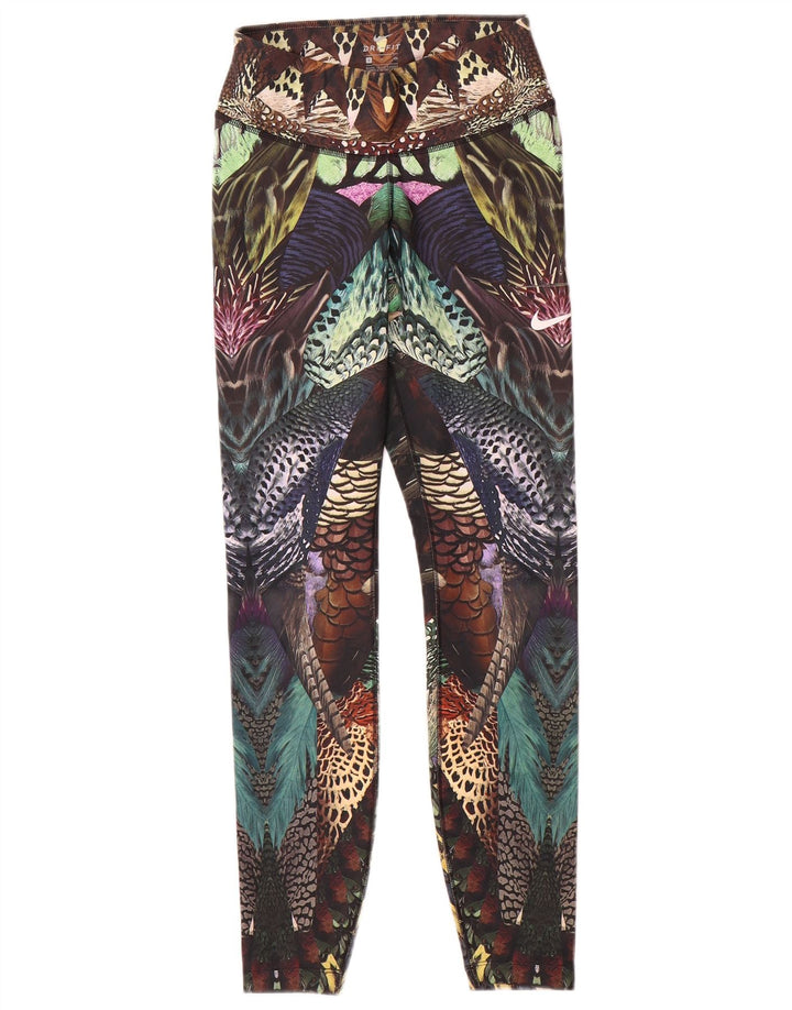 Nike Womens Peacocks Leggings UK 8 Small Multicolore Polyester Festival