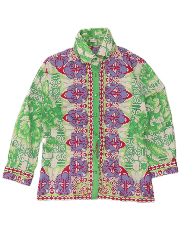 Naracamicie Chemise à manches 3/4 pour femme UK 16 Grand coton floral vert