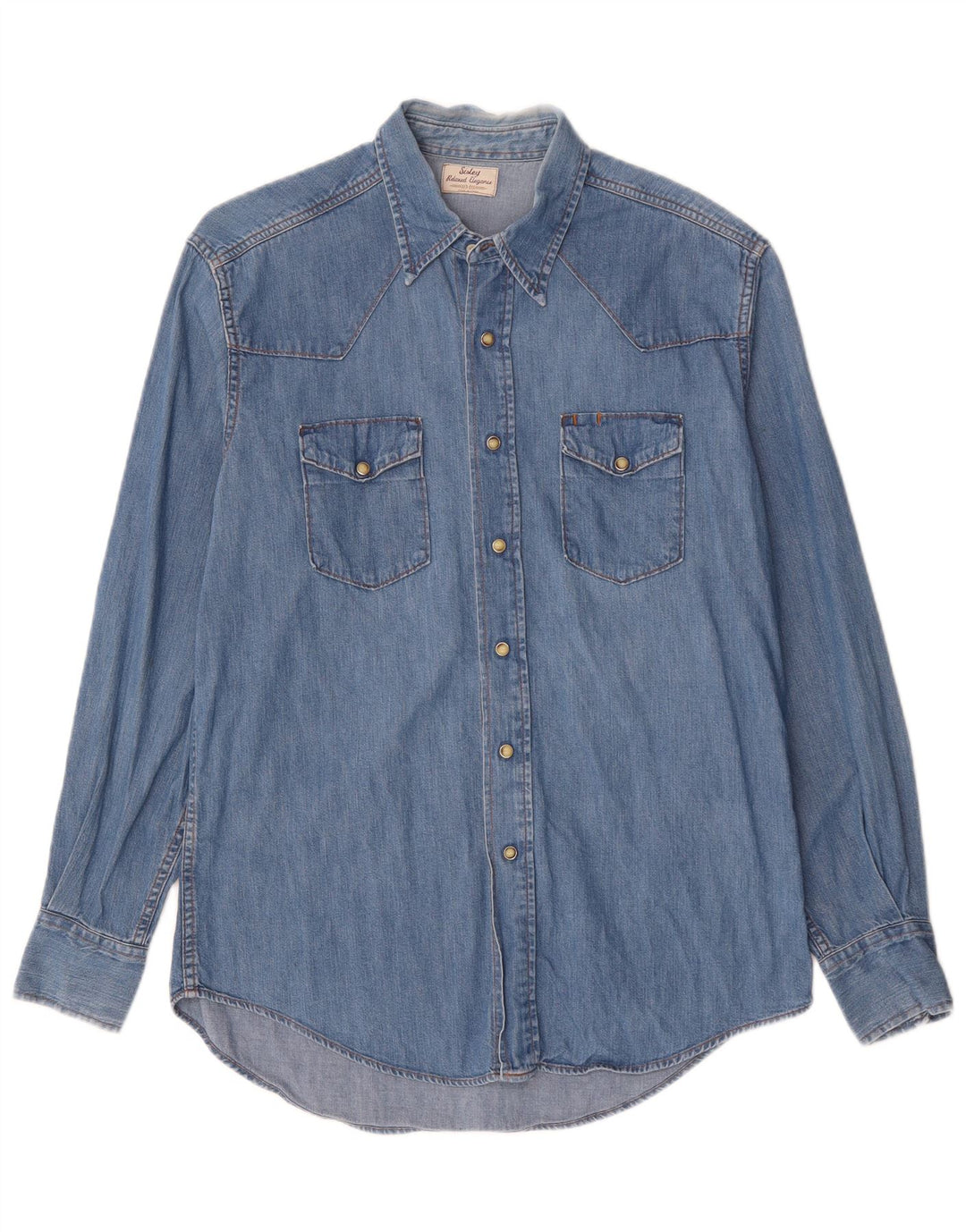 SISLEY Chemise en Jean Homme Bleu Moyen
