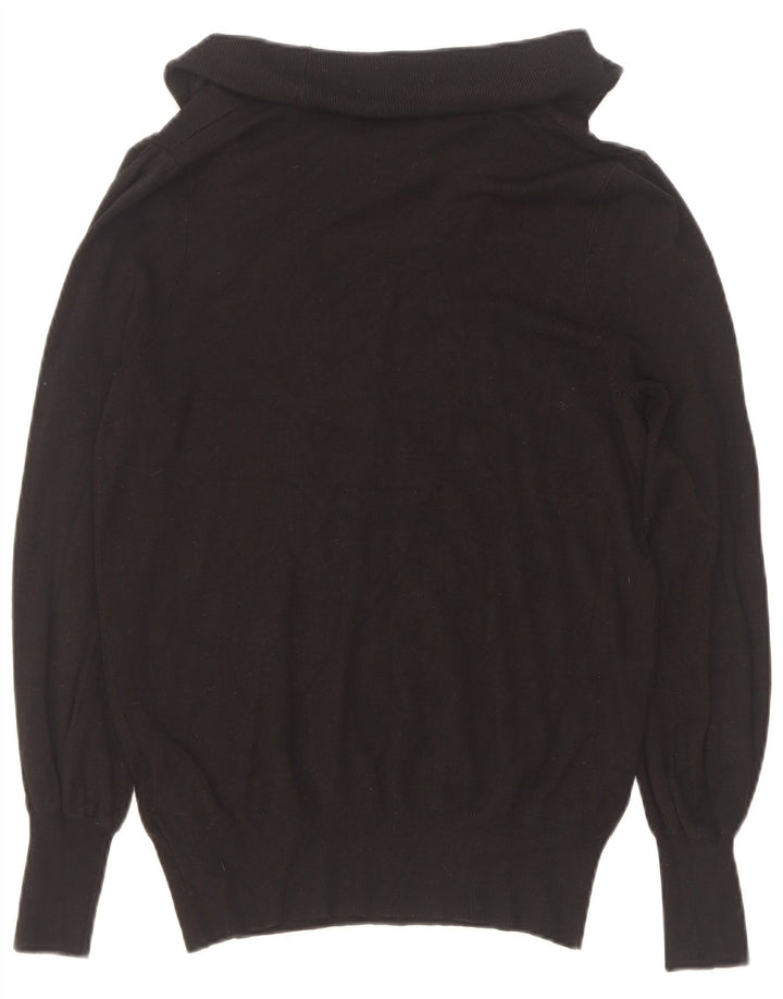 Marks & Spencer Pull col roulé pour femme UK 12 Medium Noir Viscose