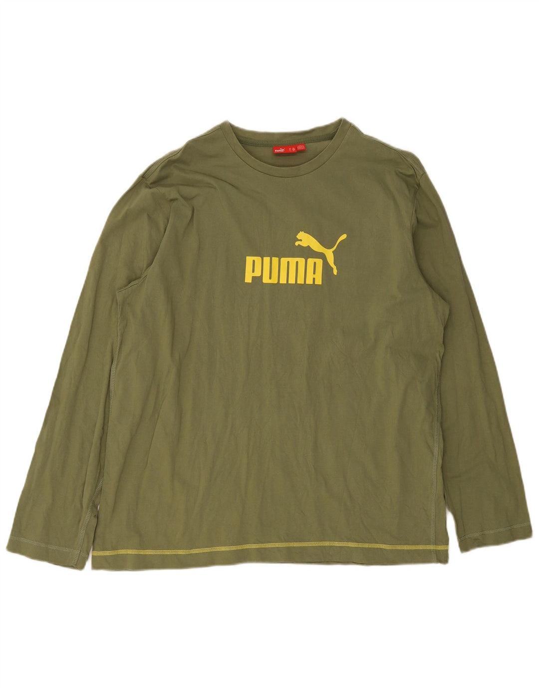 Puma Haut graphique à manches longues pour homme XL en coton vert