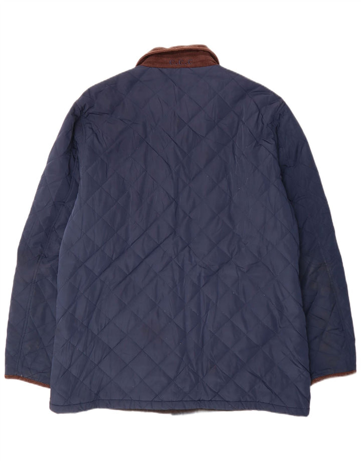 Crew Clothing Veste matelassée pour homme UK 44 2XL Bleu marine Colorblock Polyester