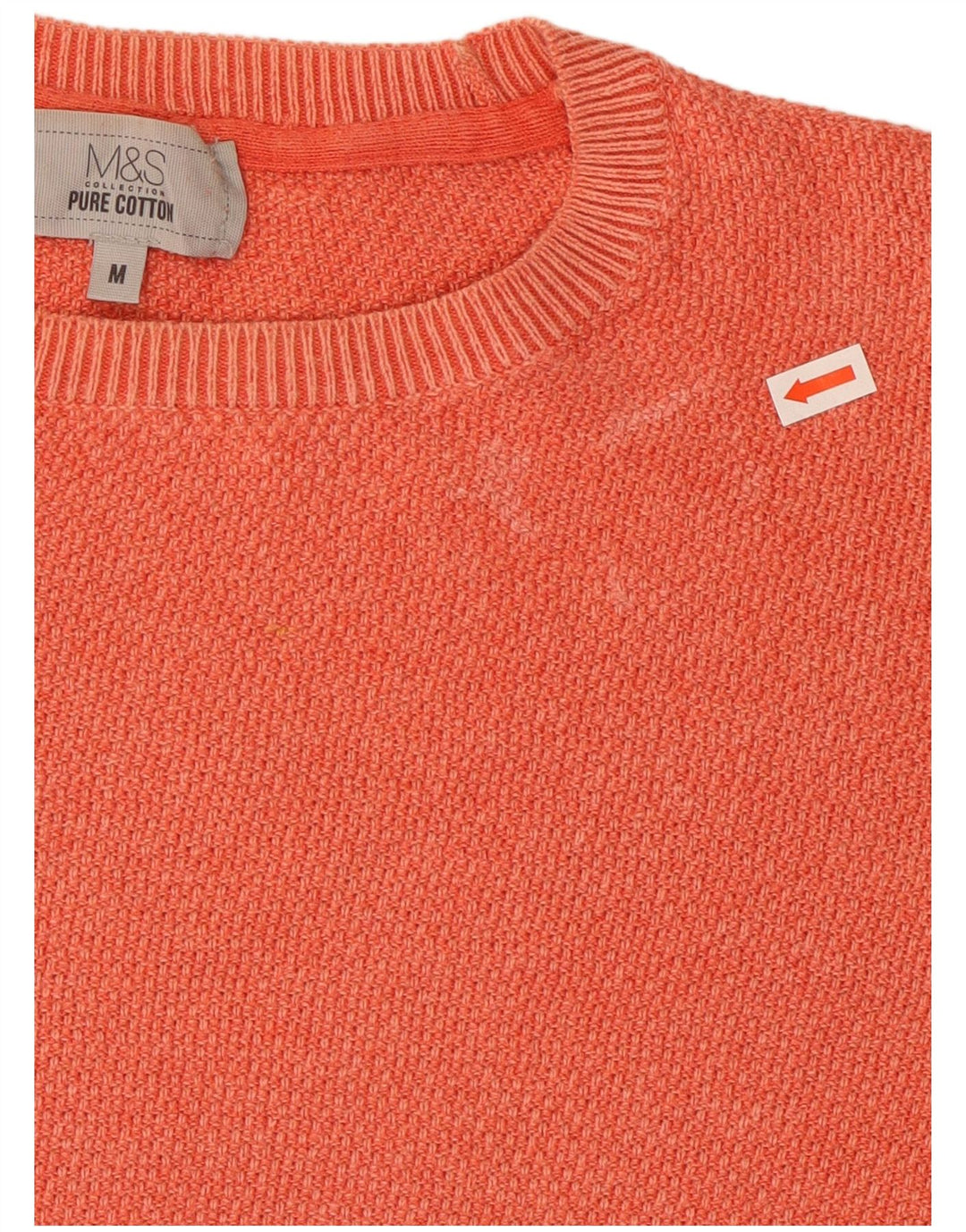 Marks & Spencer Pull Col Rond Homme Orange Moyen Coton