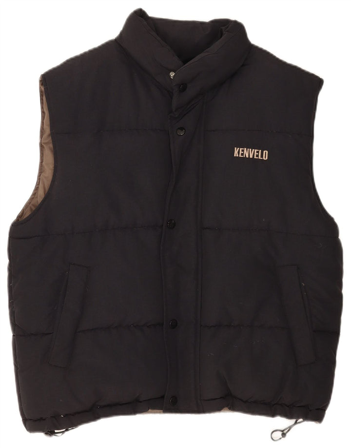 Kenvelo Gilet rembourré pour homme UK 38 Medium Noir Nylon