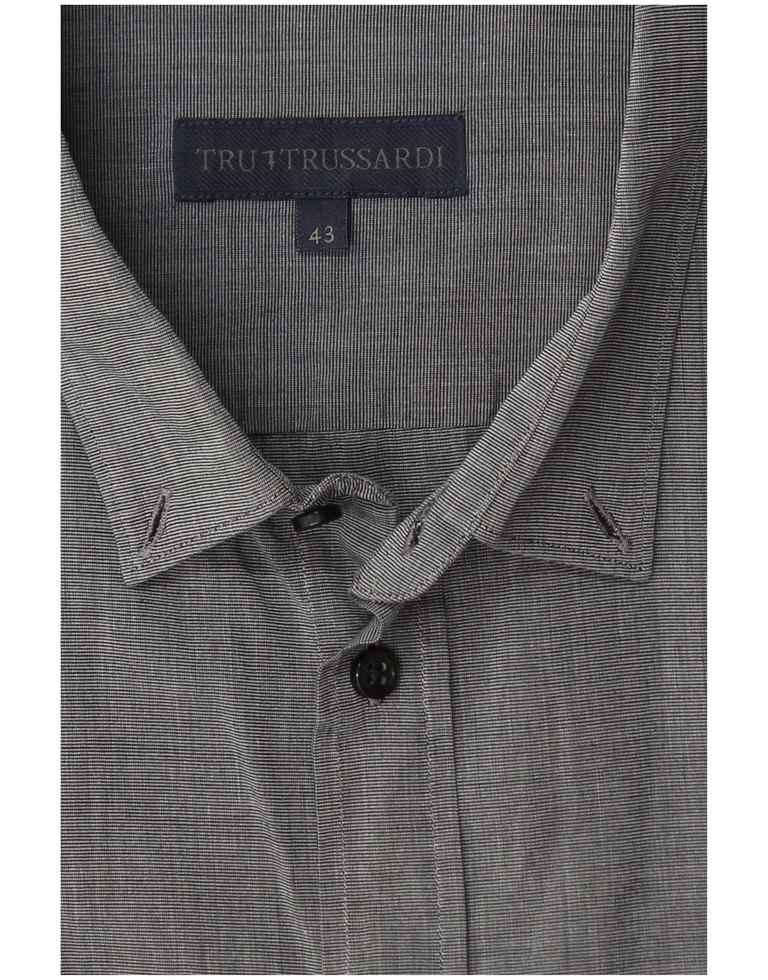 TRUSSARDI Chemise homme taille 43 grandes rayures grises